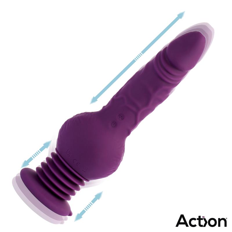 ACTION Booster Vibrador con Thrusting Ultra Jet Thruster con Potente Ventosa