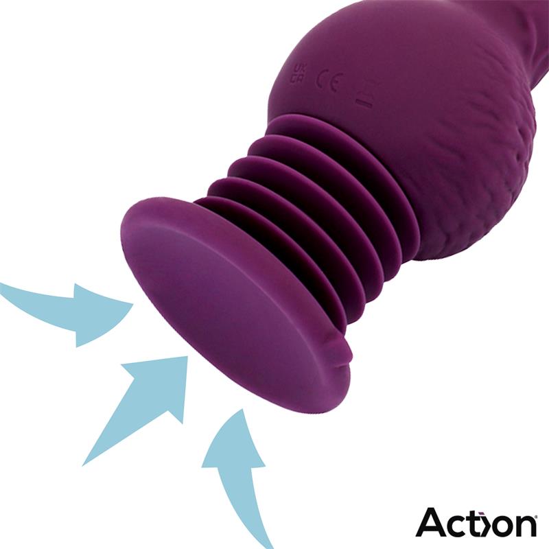 ACTION Booster Vibrador con Thrusting Ultra Jet Thruster con Potente Ventosa