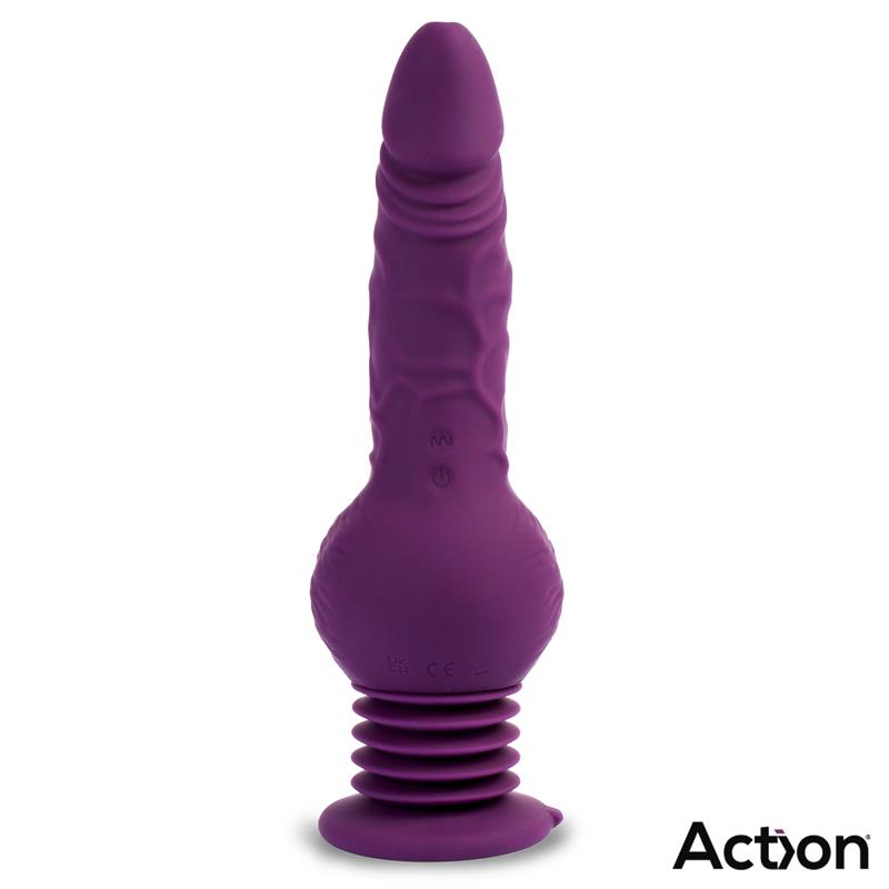 ACTION Booster Vibrador con Thrusting Ultra Jet Thruster con Potente Ventosa