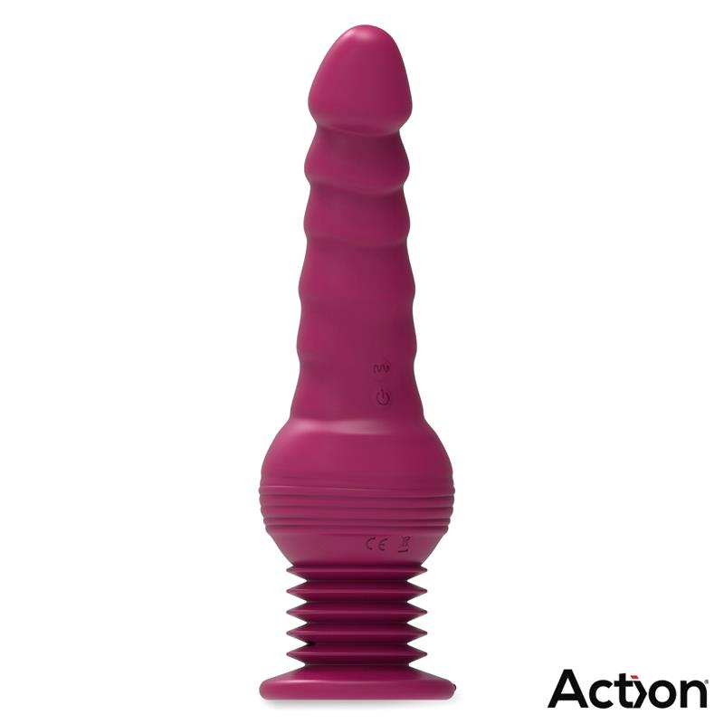 ACTION Rocket Vibrador con Thrusting Ultra Jet Thruster con Potente Ventosa