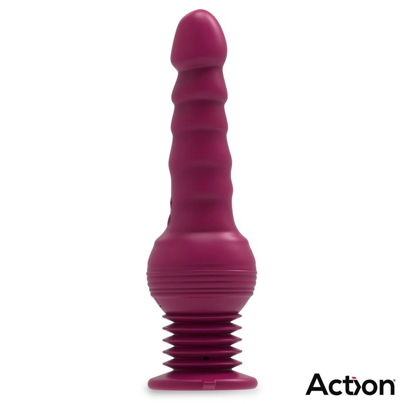 ACTION Rocket Vibrador con Thrusting Ultra Jet Thruster con Potente Ventosa