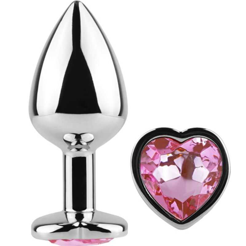 SECRETPLAY - METAL BUTT PLUG CORAZÓN FUCSIA TALLA S