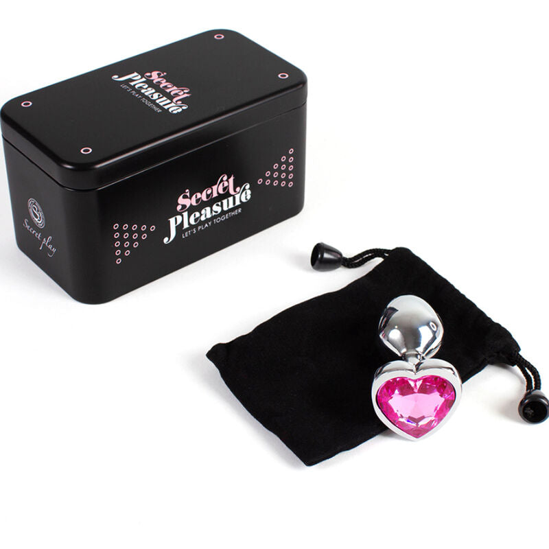 SECRETPLAY - METAL BUTT PLUG CORAZÓN FUCSIA TALLA S
