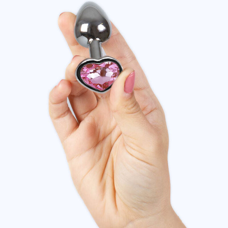 SECRETPLAY - METAL BUTT PLUG CORAZÓN FUCSIA TALLA S