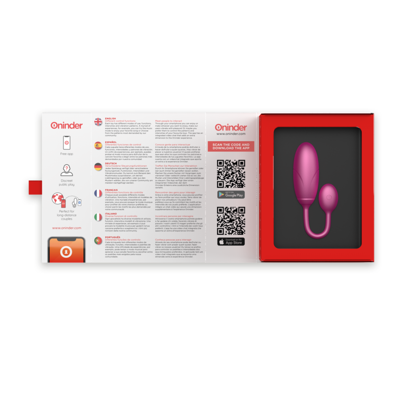 ONINDER - DENVER HUEVO VIBRADOR 7 X 2.7 CM - APP GRATUITA
