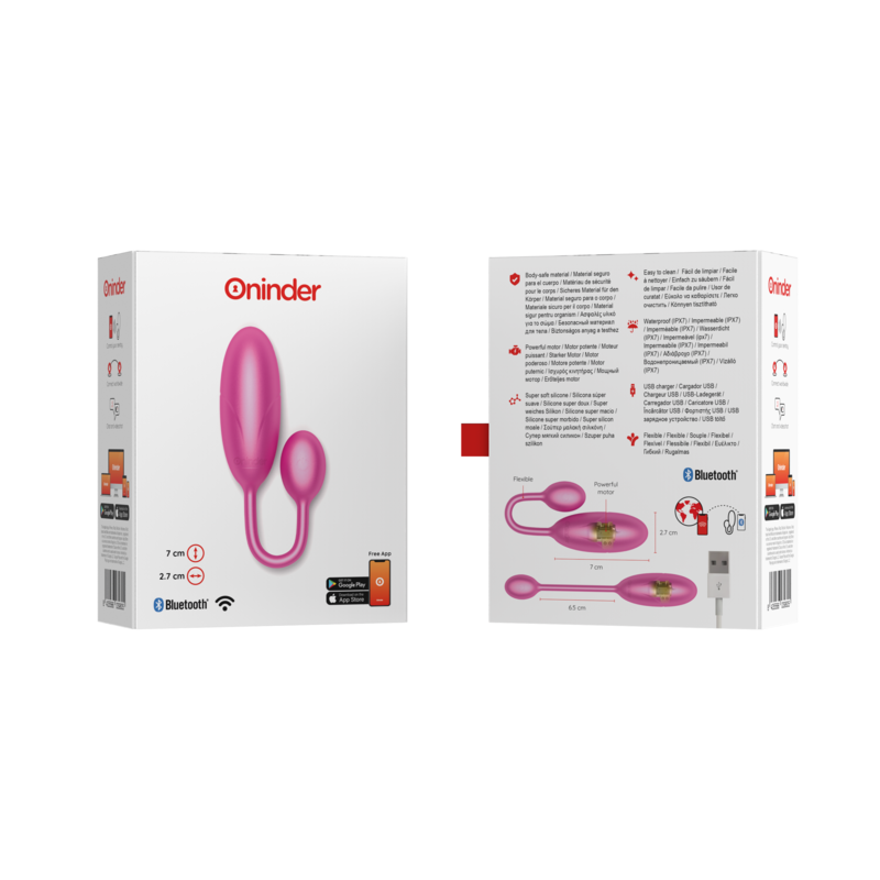 ONINDER - DENVER HUEVO VIBRADOR 7 X 2.7 CM - APP GRATUITA