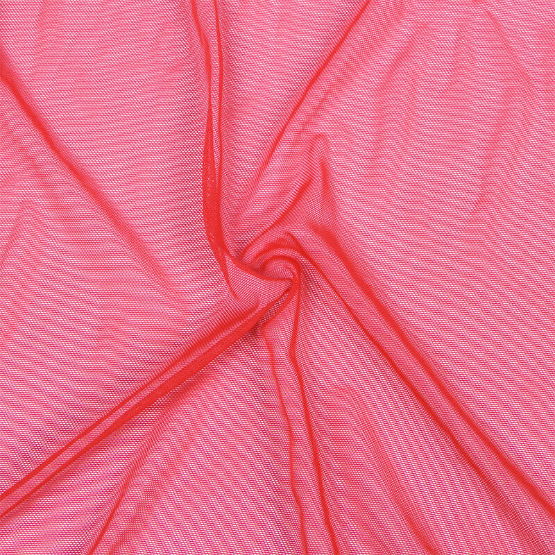 SUBBLIME - BATA TELA TRANSPARENTE DETALLE ENCAJE ROJO