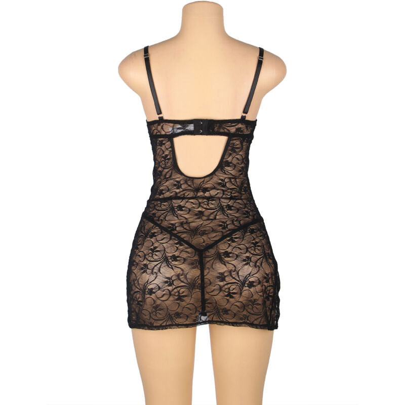 SUBBLIME - 954192 BABYDOLL DE ENCAJE CON TIRANTES AJUSTABLES NEGRO