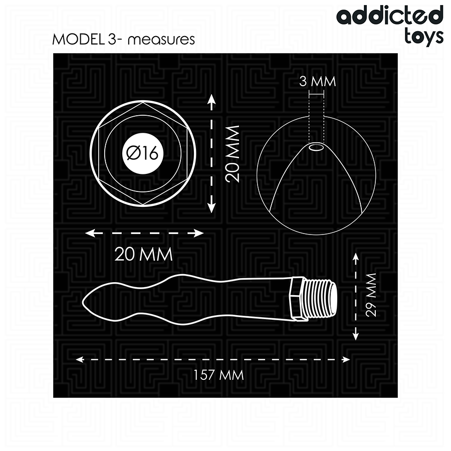 ADDICTED TOYS - LIMPIADOR ANAL CON ADAPTADOR UNIVERSAL MODELO 3