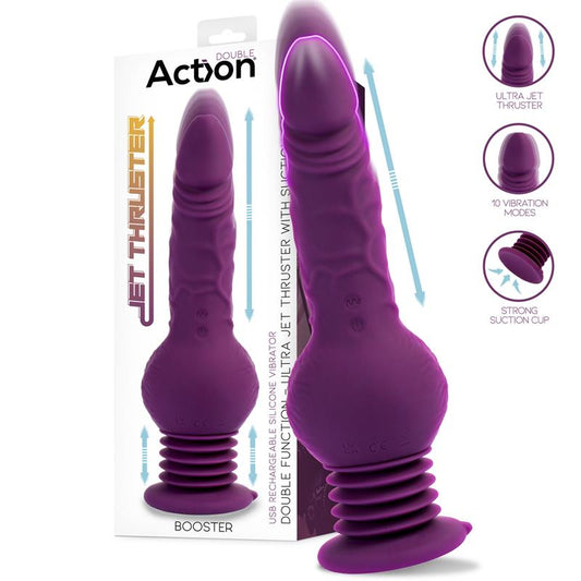 ACTION Booster Vibrador con Thrusting Ultra Jet Thruster con Potente Ventosa
