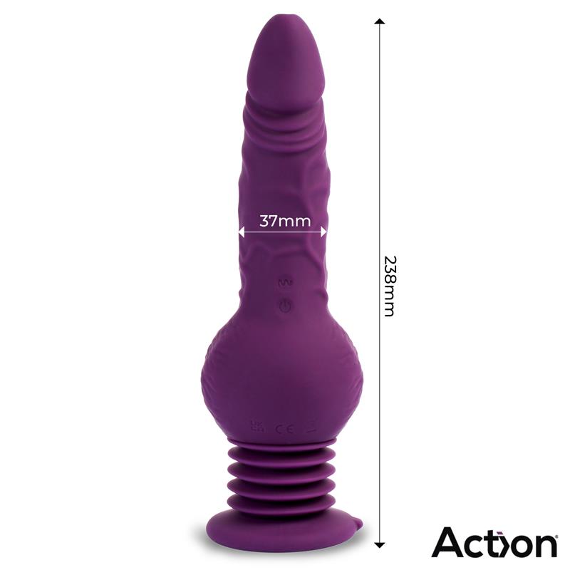 ACTION Booster Vibrador con Thrusting Ultra Jet Thruster con Potente Ventosa