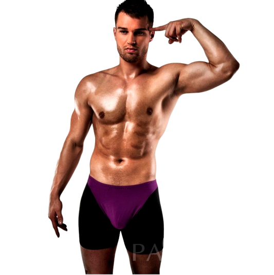 PASSION - BOXER 009 LILA/ NEGRO EROTIC LINGERIE