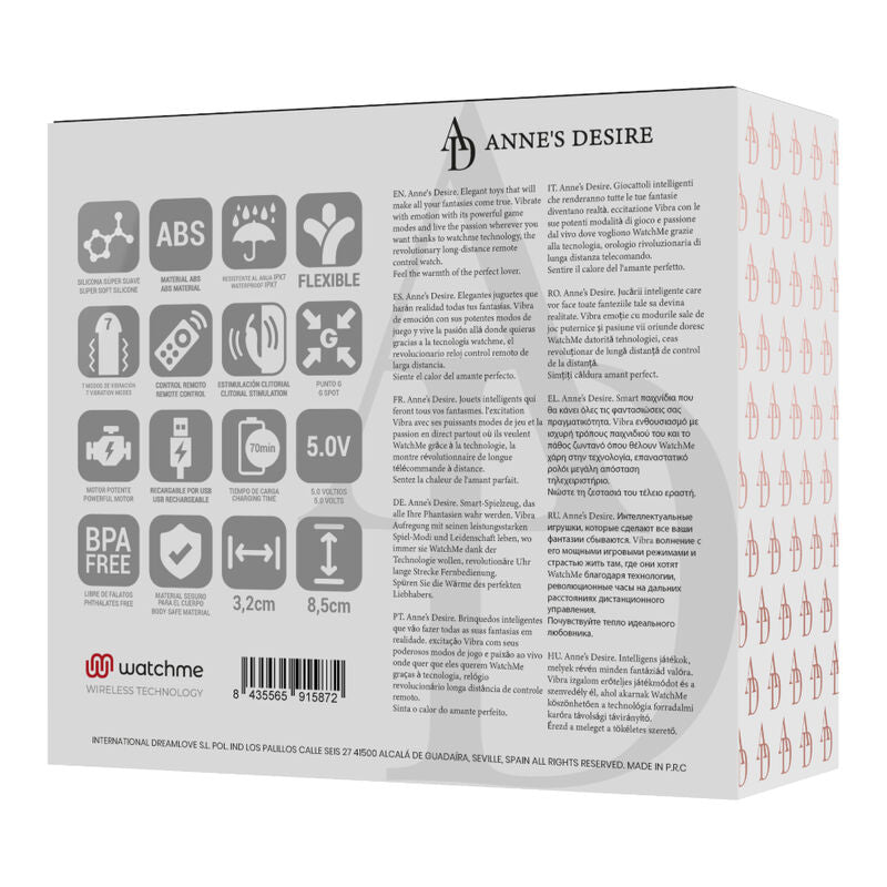 ANNE'S DESIRE - DUAL PLEASURE TECNOLOGÍA WATCHME