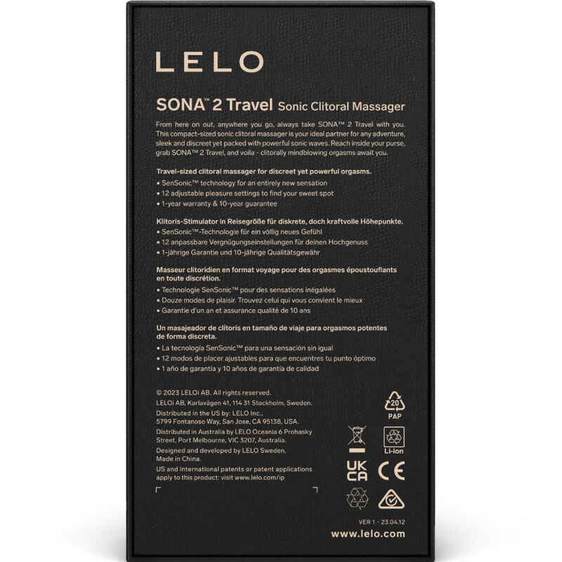 LELO - SONA 2 TRAVEL MASAJEADOR SÓNICO DE CLÍTORIS