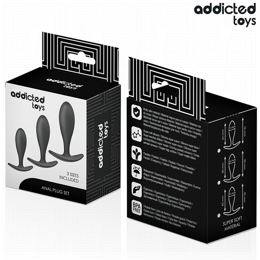ADDICTED TOYS - SET DE 3 PLUG ANAL SILICONA MODELO 2