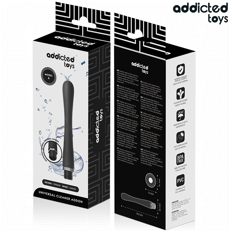 ADDICTED TOYS - LIMPIADOR ANAL CON ADAPTADOR UNIVERSAL MODELO 4